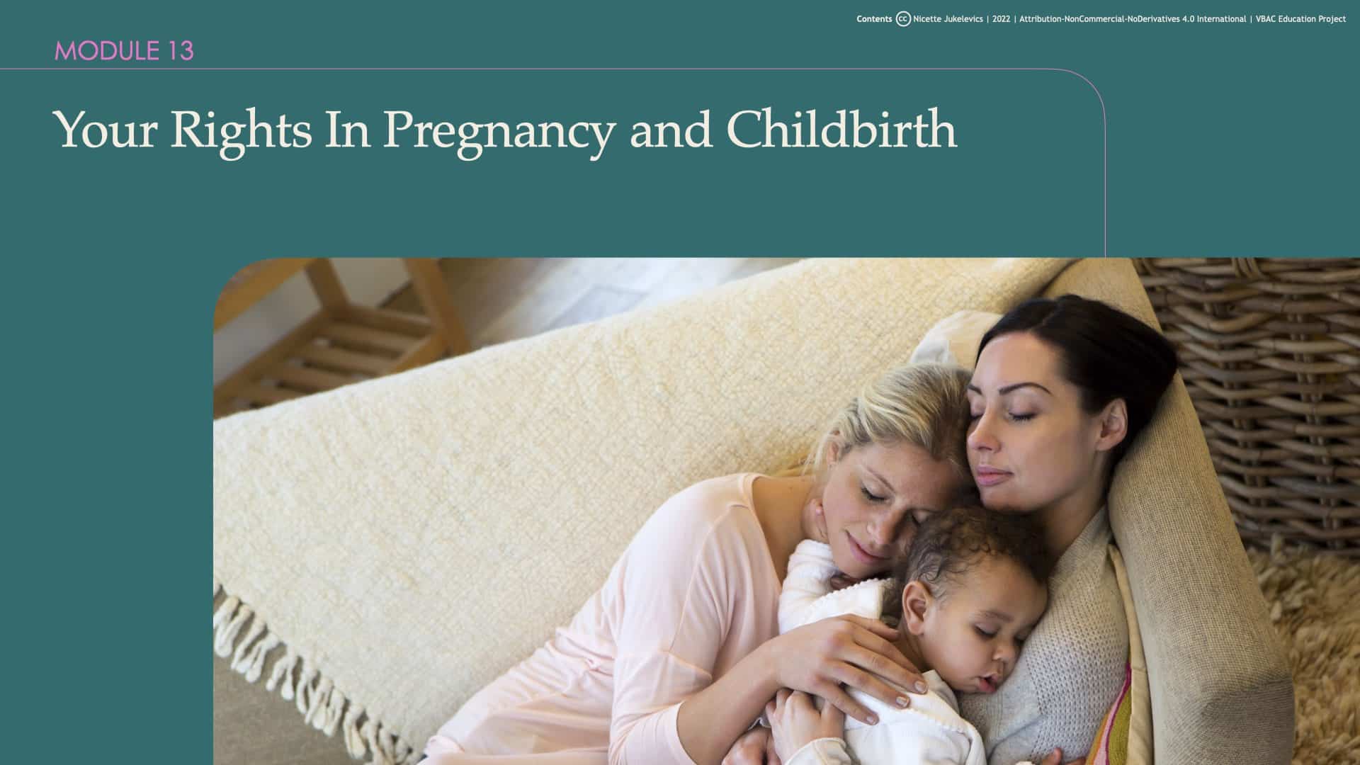 Module 13: Your Rights In Pregnancy and Childbirth